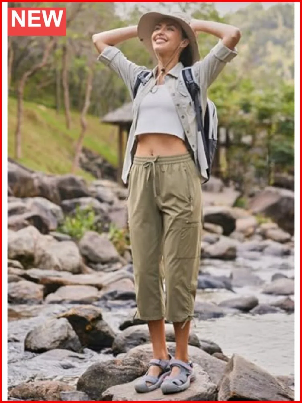 Women's Hiking Capri Pants Quick Dry Zipper Pockets